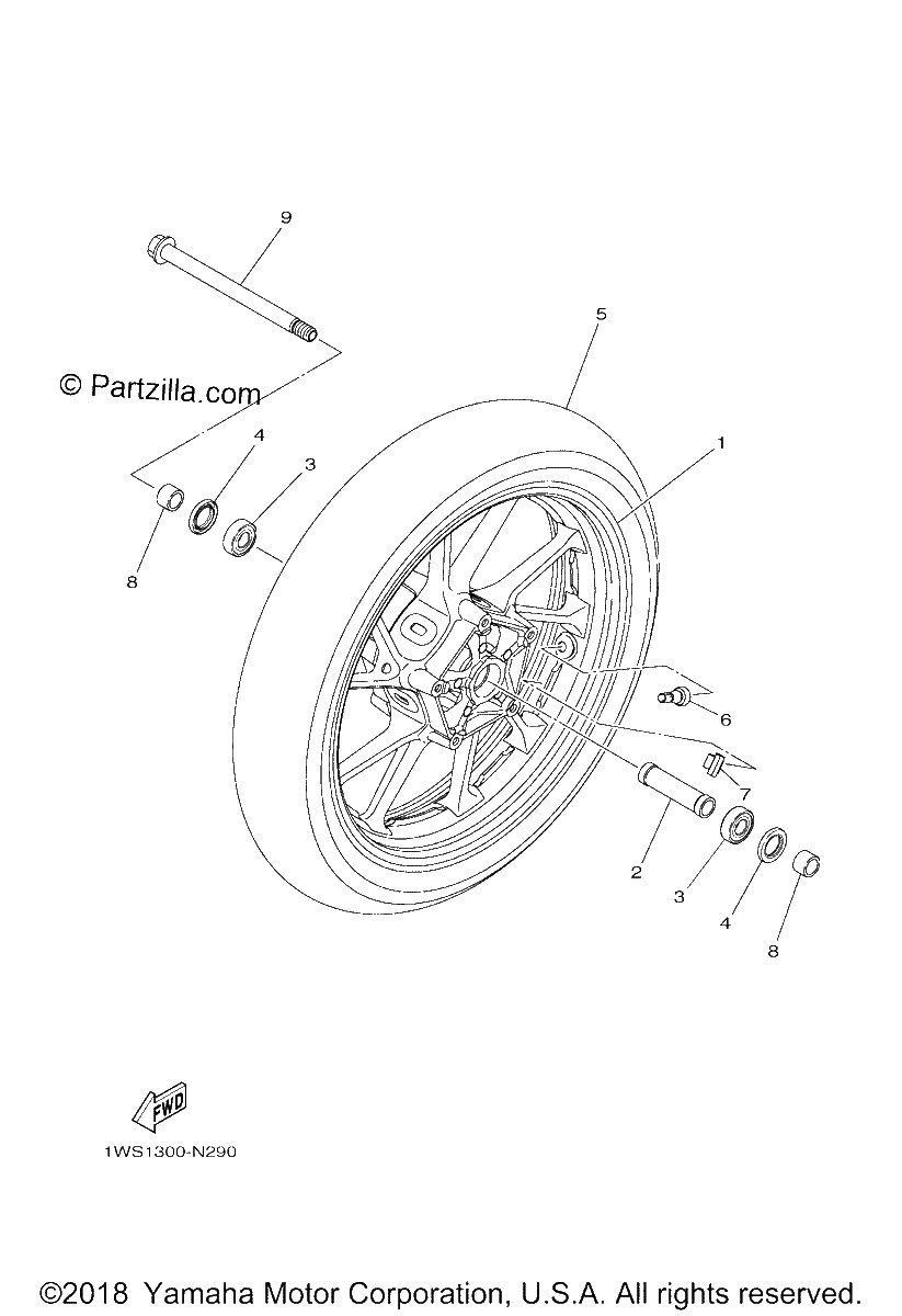 Diagrama de FRONT WHEEL
