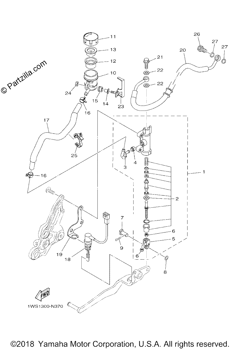 Diagrama de REAR MASTER CYLINDER