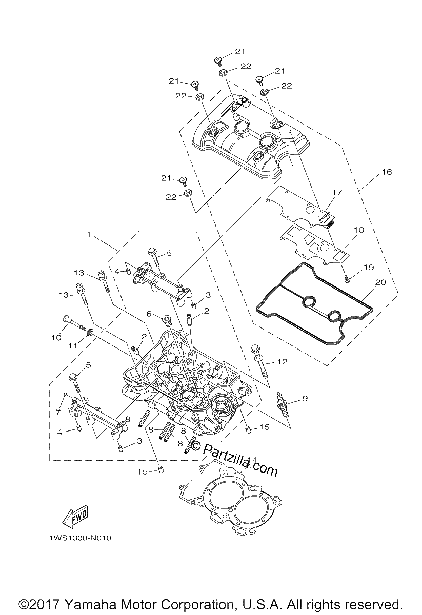 Diagrama de CYLINDER HEAD