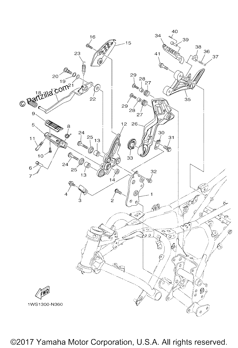 Diagrama de STAND FOOTREST 2