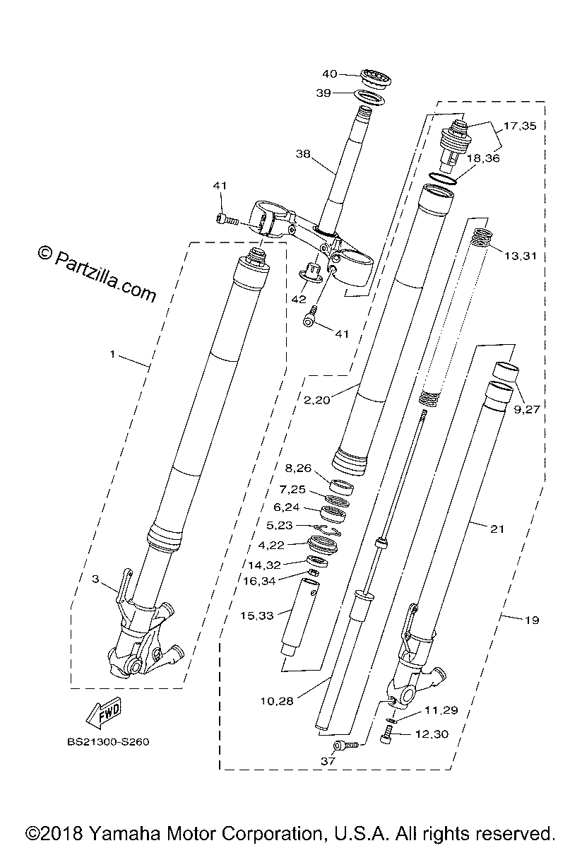 Diagrama de FRONT FORK