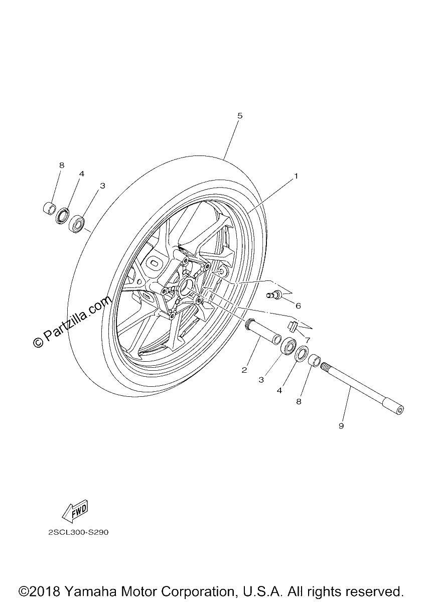 Diagrama de FRONT WHEEL