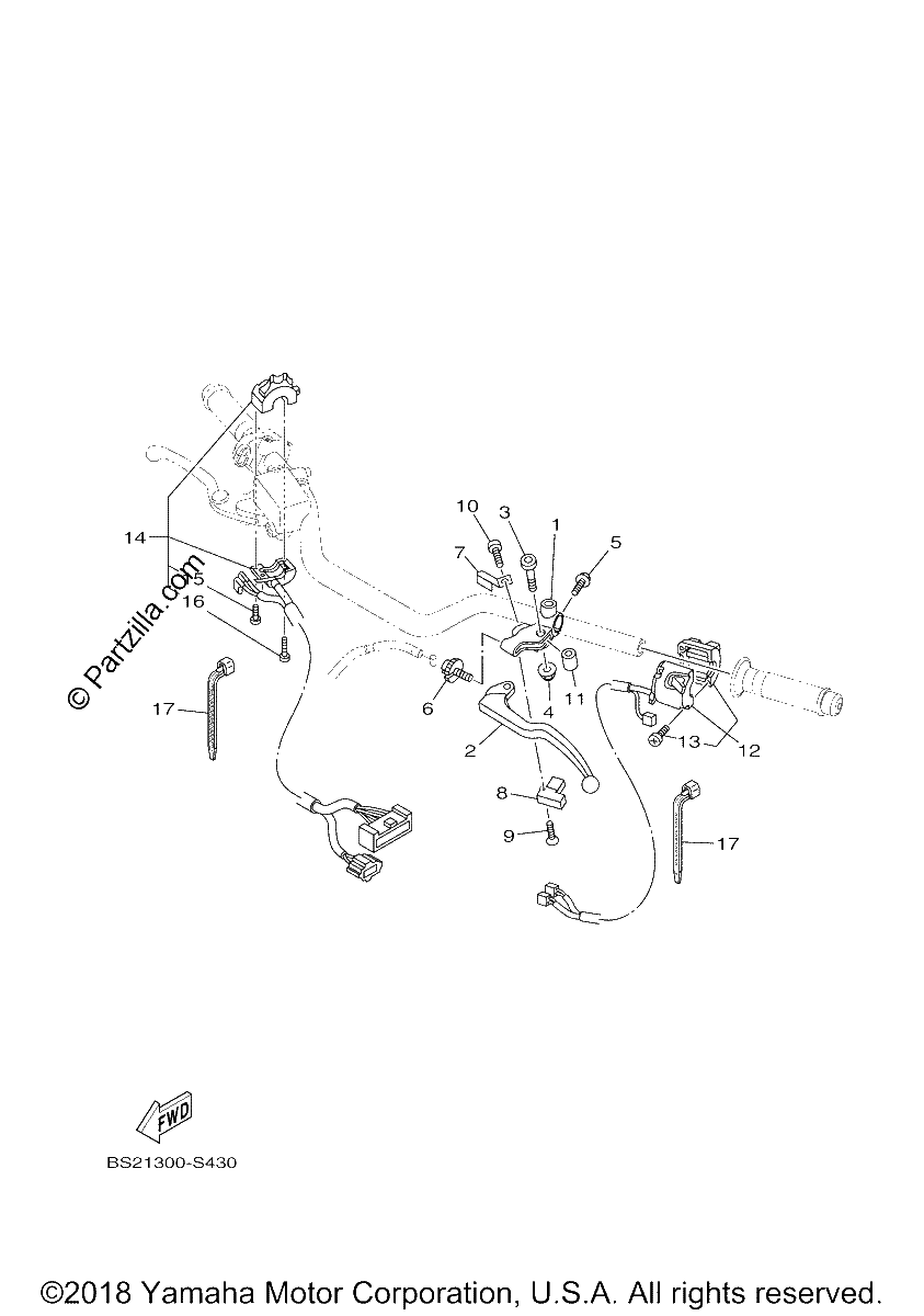 Diagrama de HANDLE SWITCH LEVER