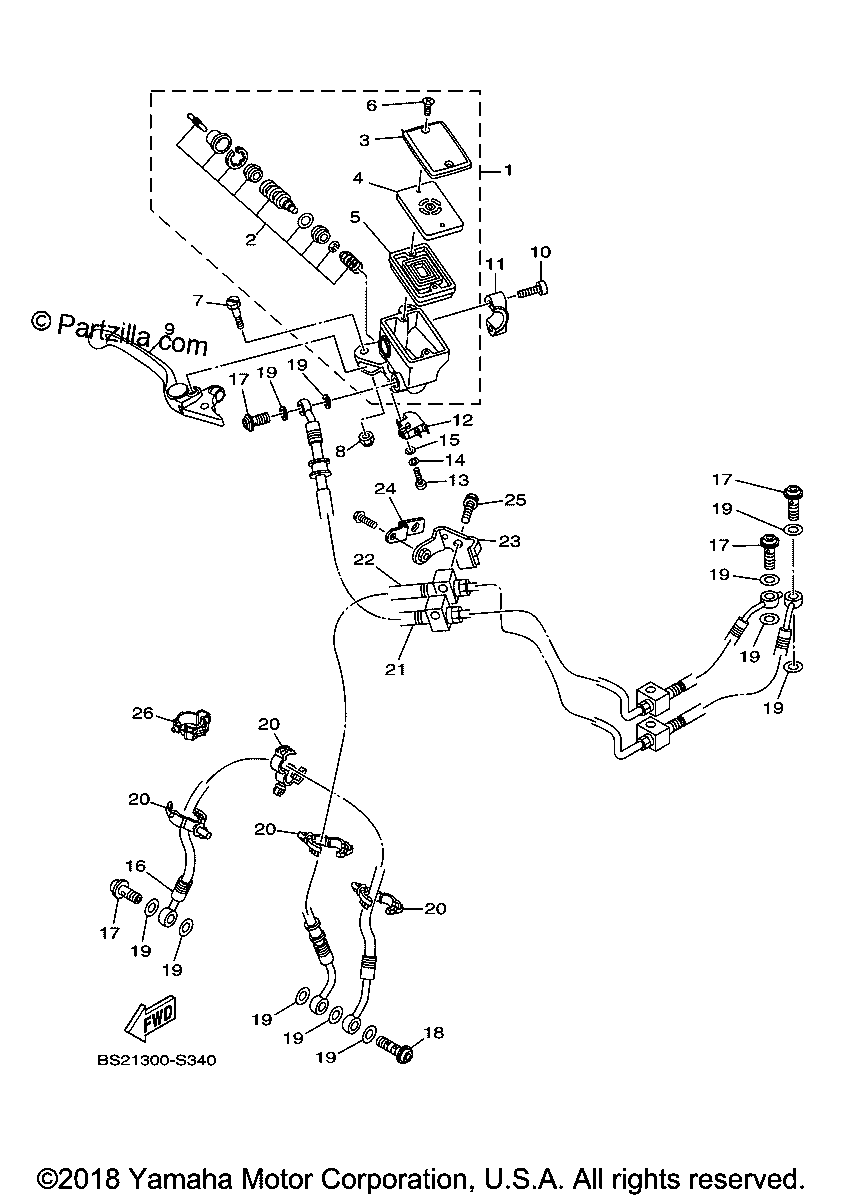 Diagrama de FRONT MASTER CYLINDER