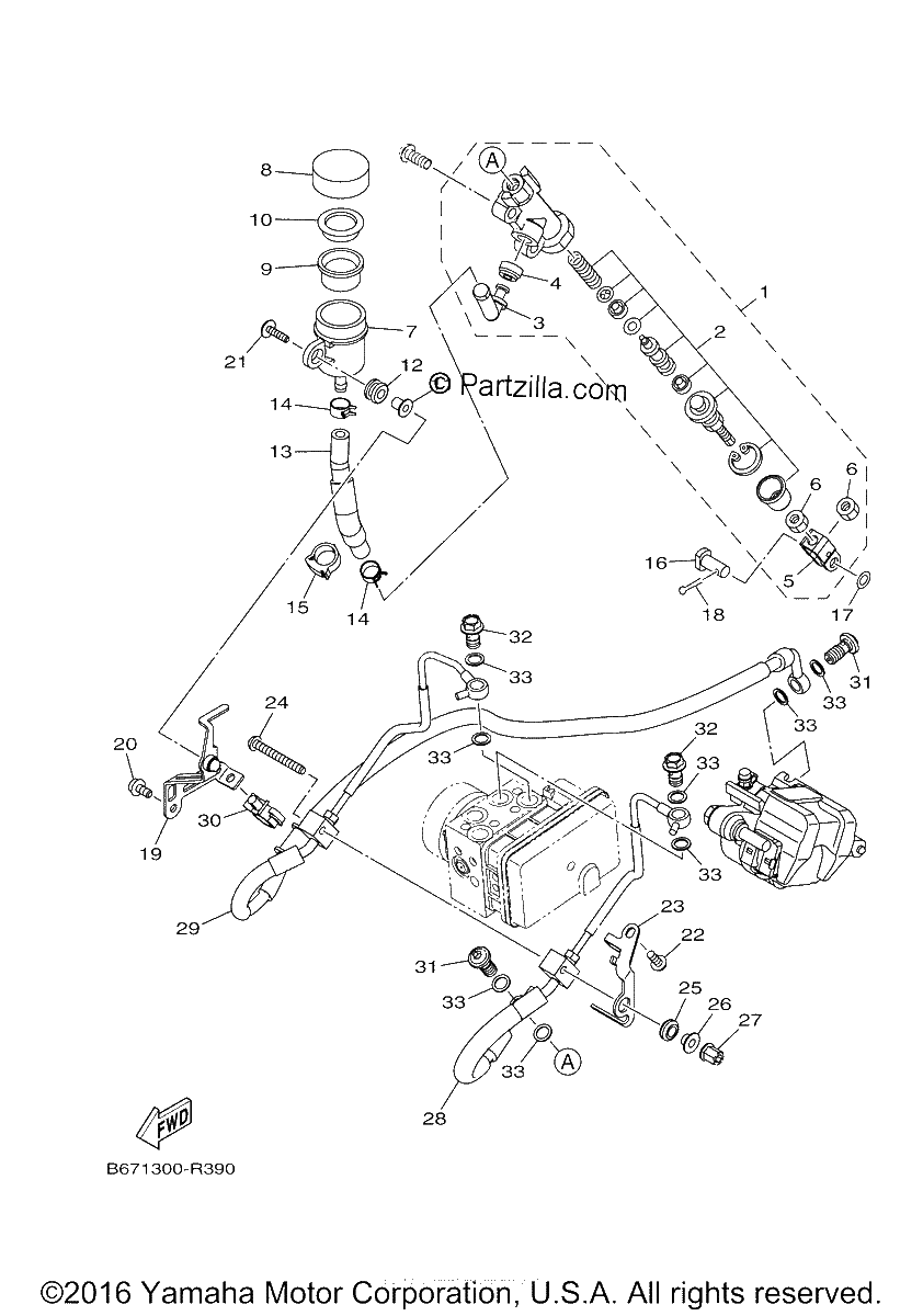 Diagrama de REAR MASTER CYLINDER