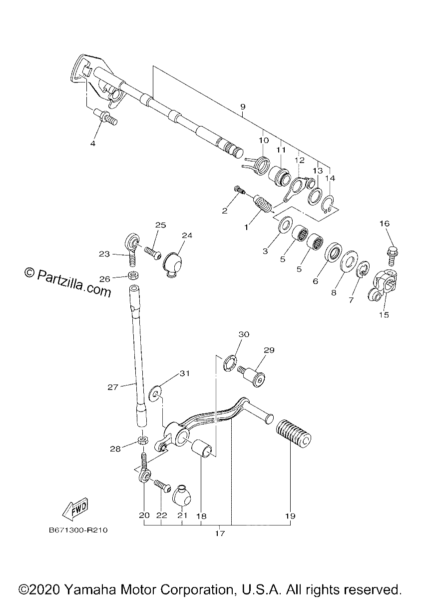 Diagrama de SHIFT SHAFT