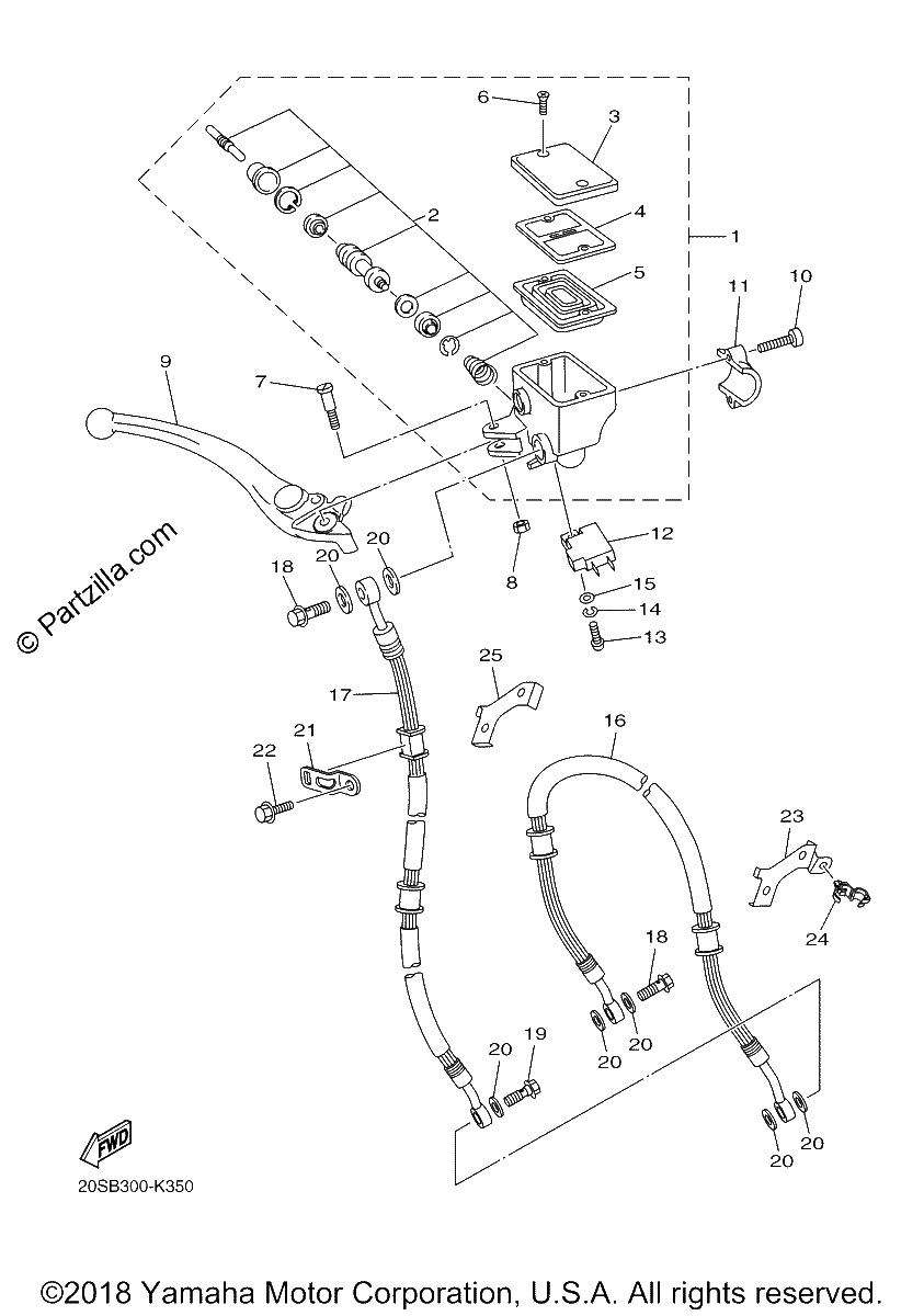 Diagrama de FRONT MASTER CYLINDER