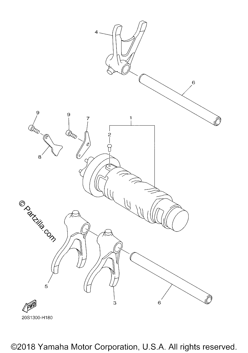 Diagrama de SHIFT CAM FORK