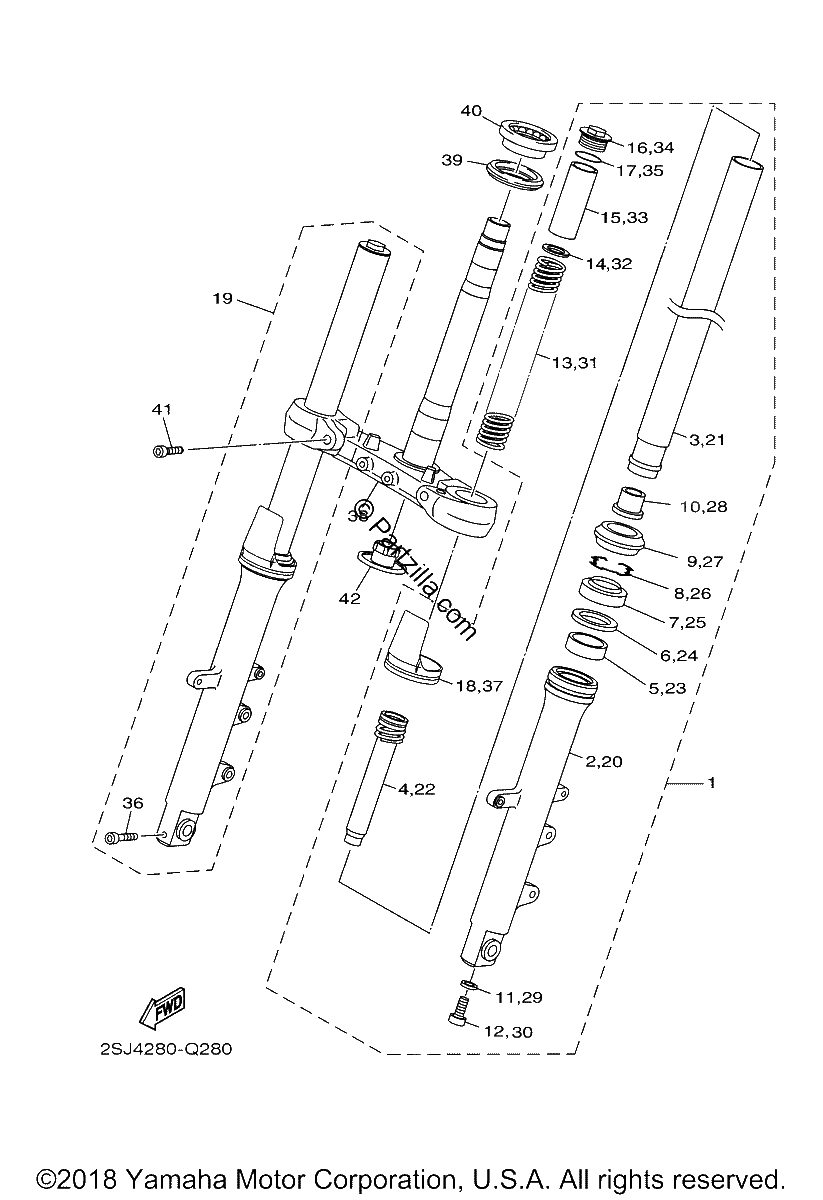 Diagrama de FRONT FORK