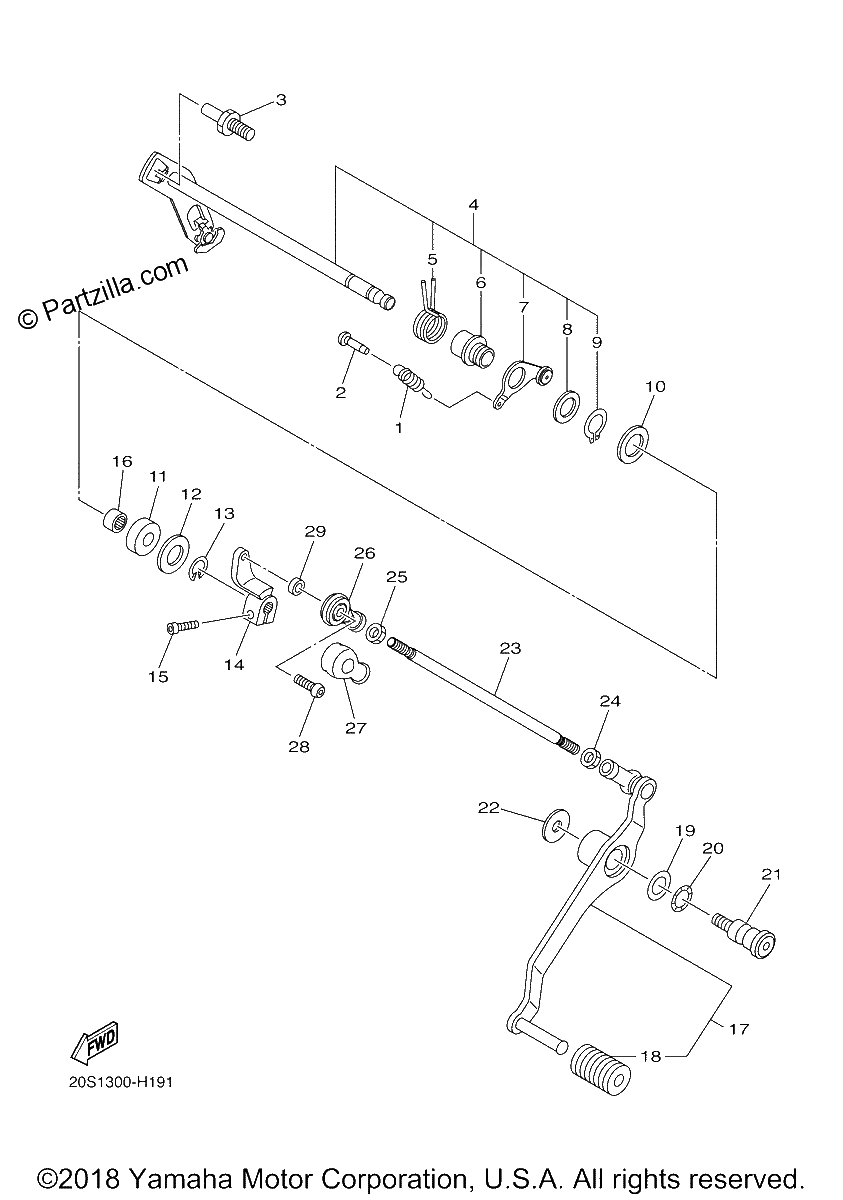 Diagrama de SHIFT SHAFT