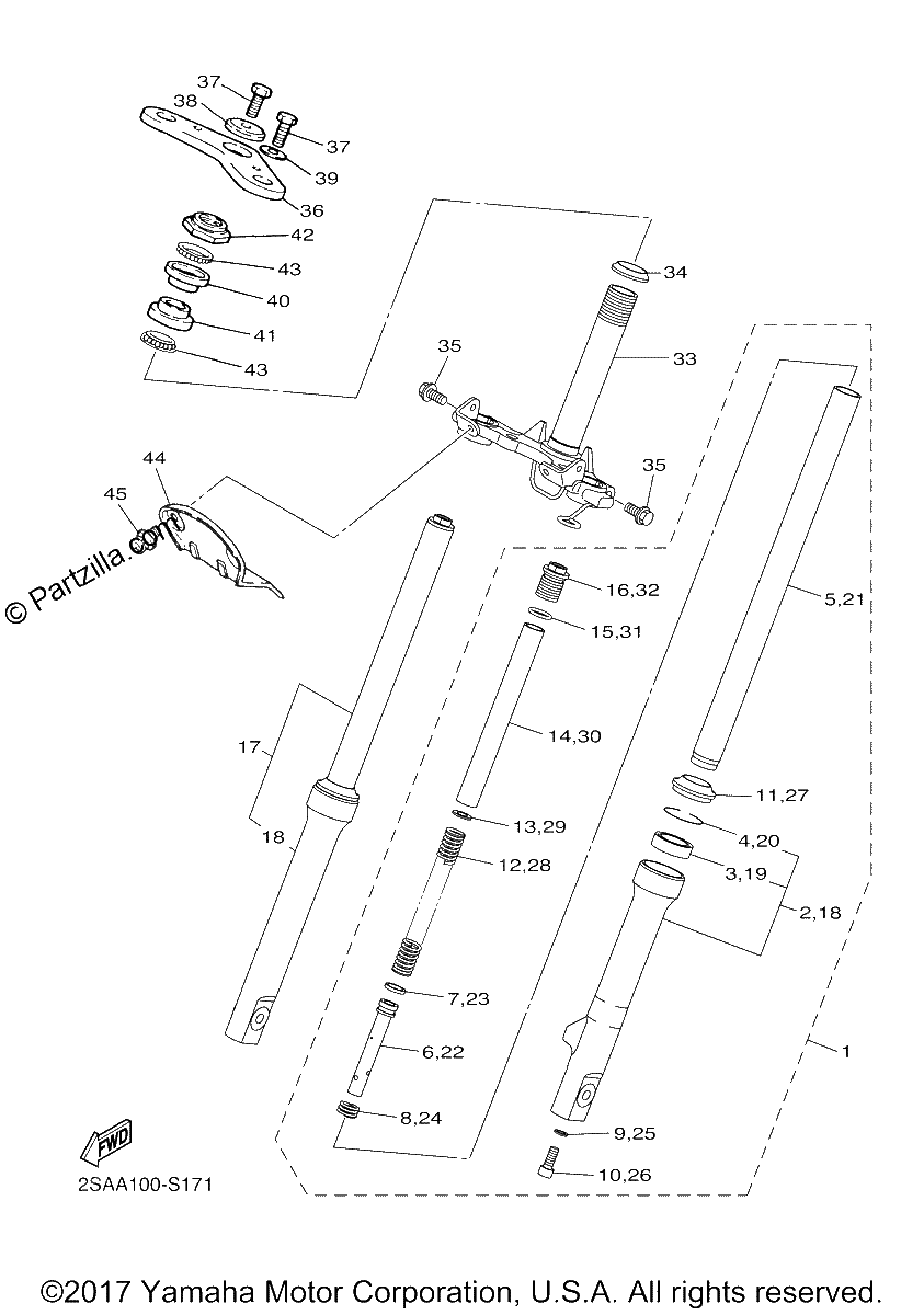 Diagrama de FRONT FORK