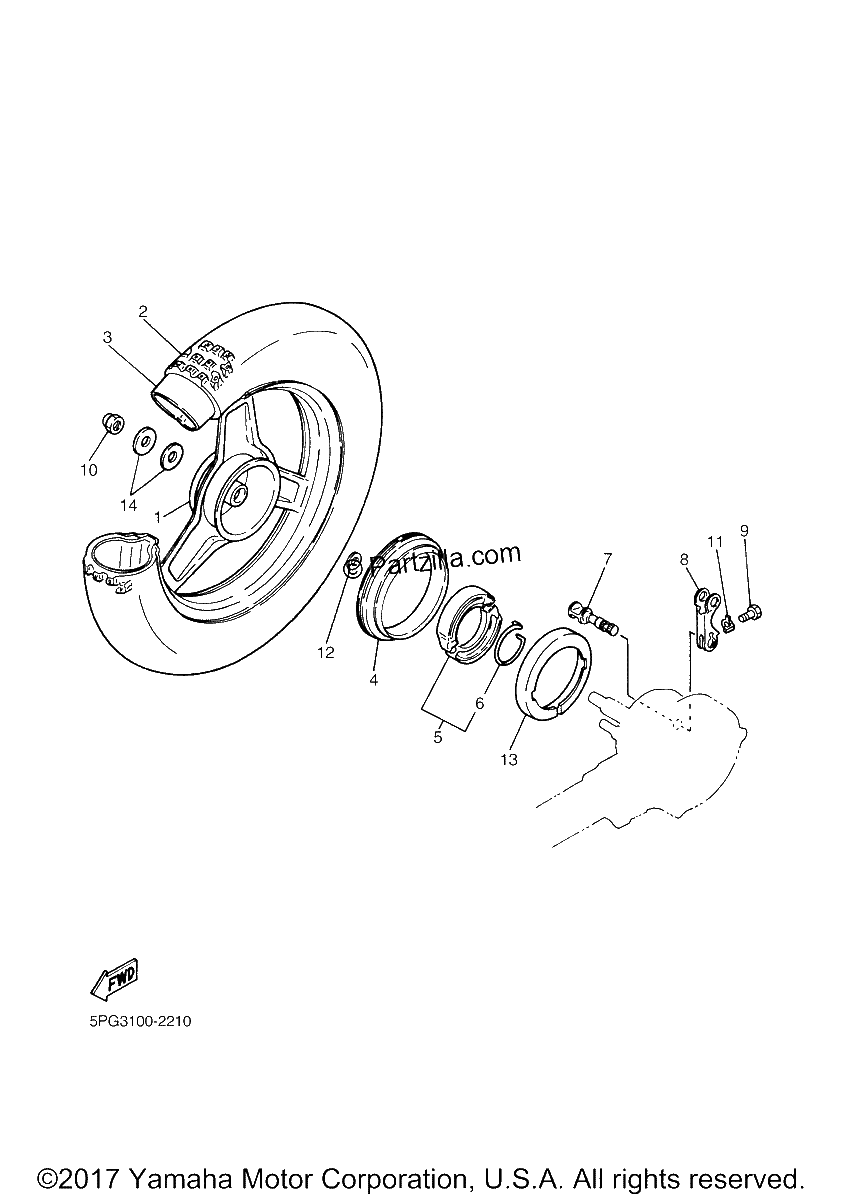Diagrama de REAR WHEEL