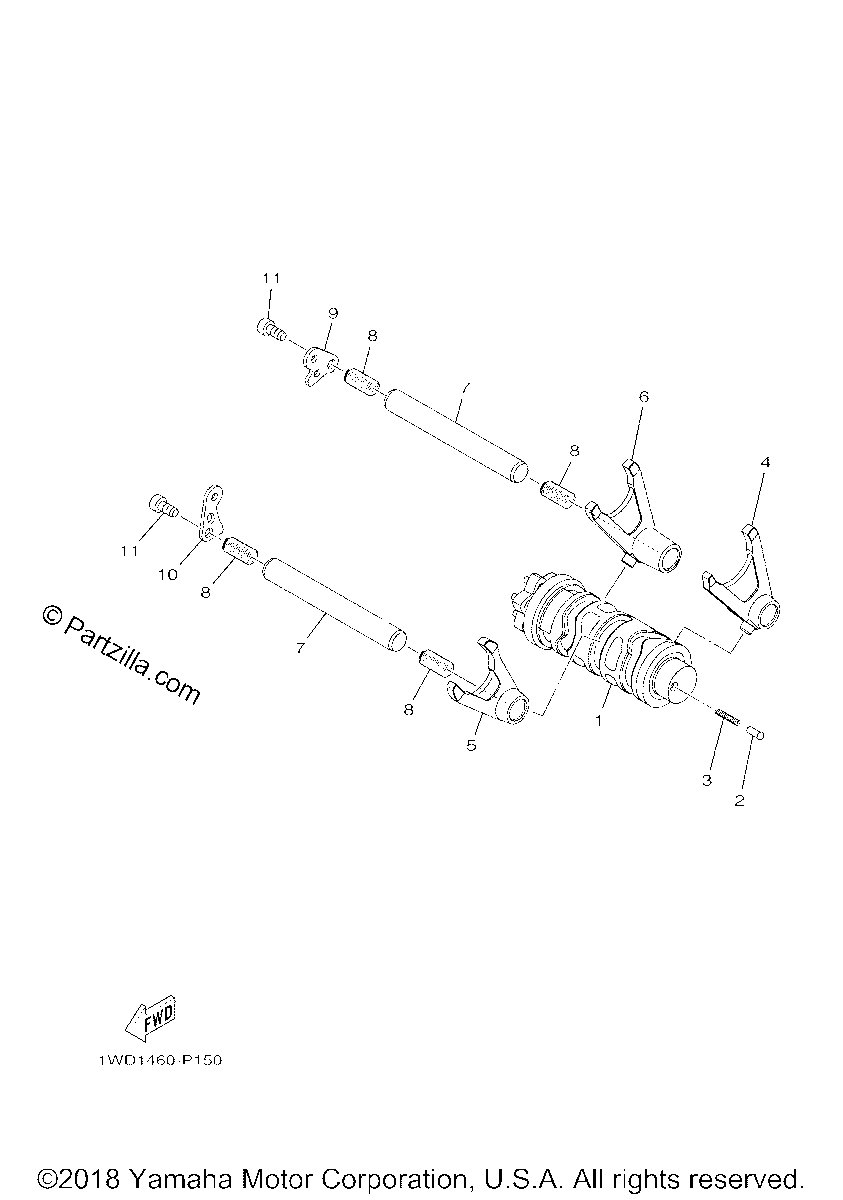 Diagrama de SHIFT CAM FORK