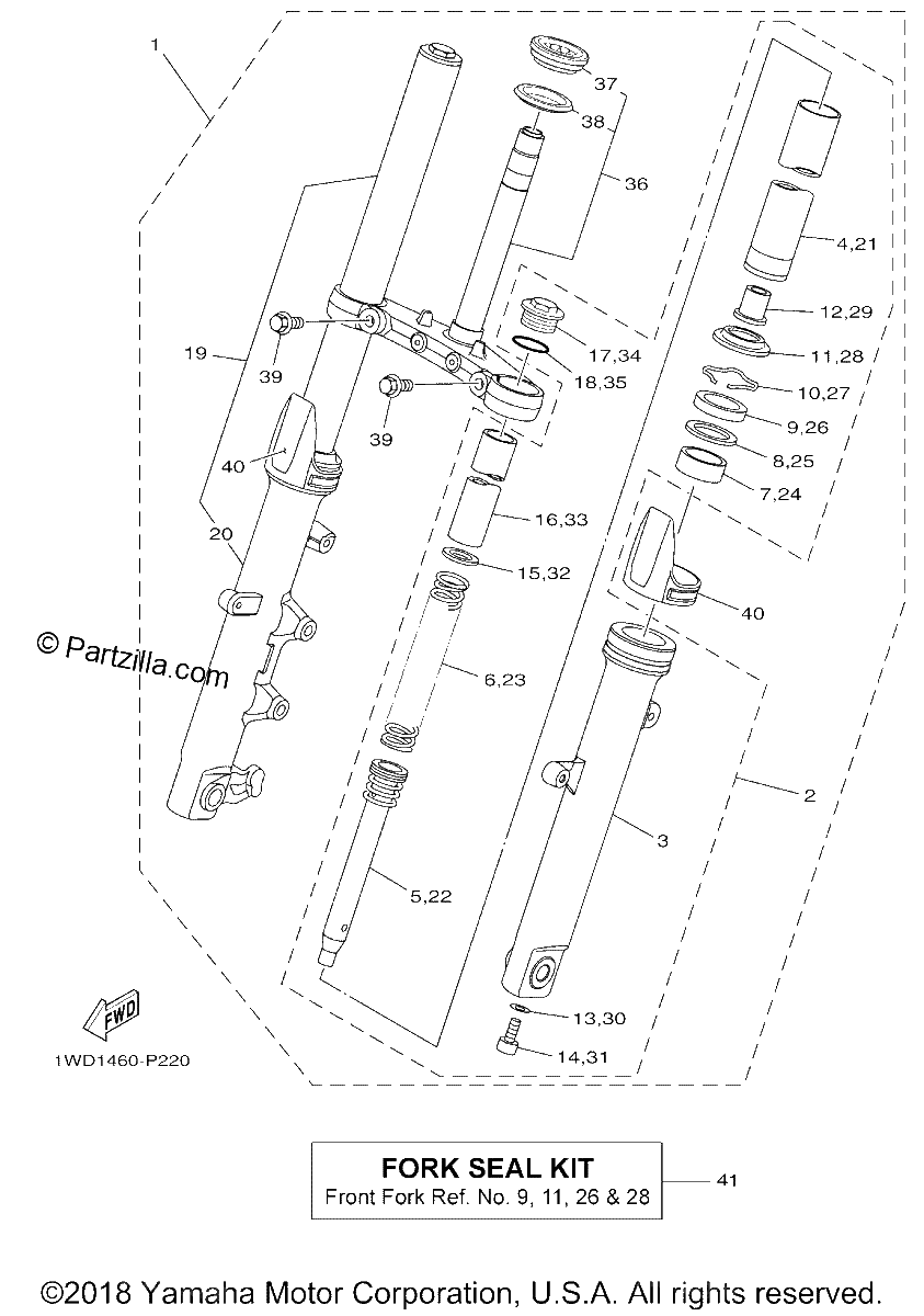 Diagrama de FRONT FORK
