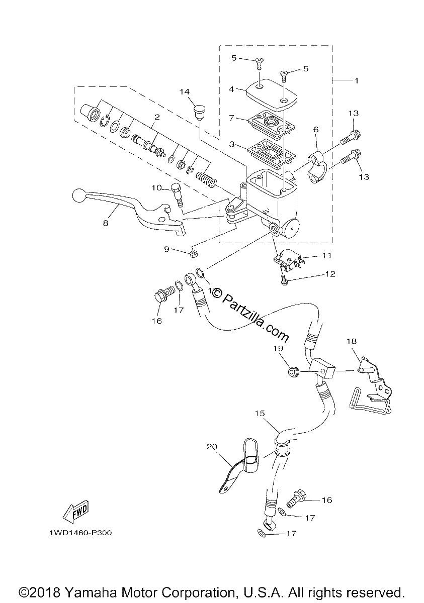 Diagrama de FRONT MASTER CYLINDER