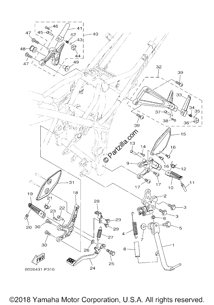 Diagrama de STAND FOOTREST
