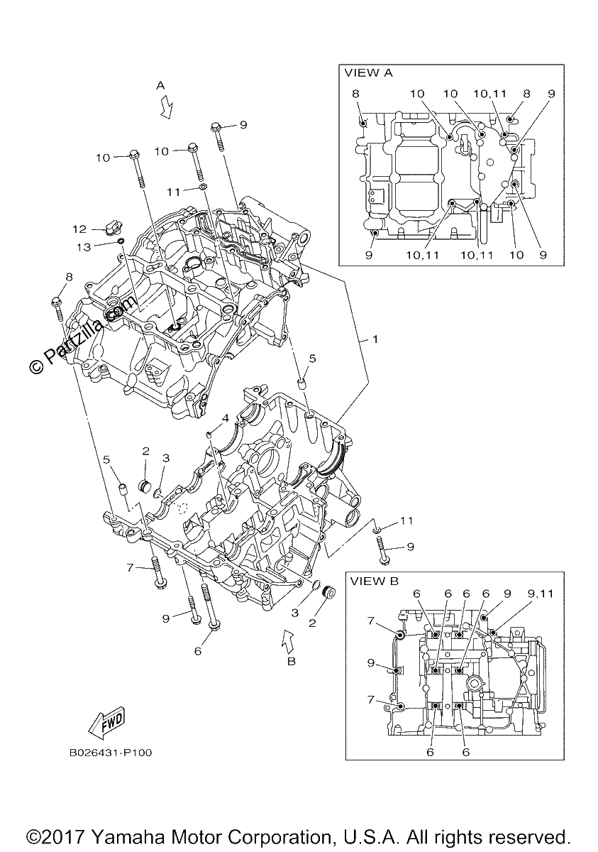 Diagrama de CRANKCASE