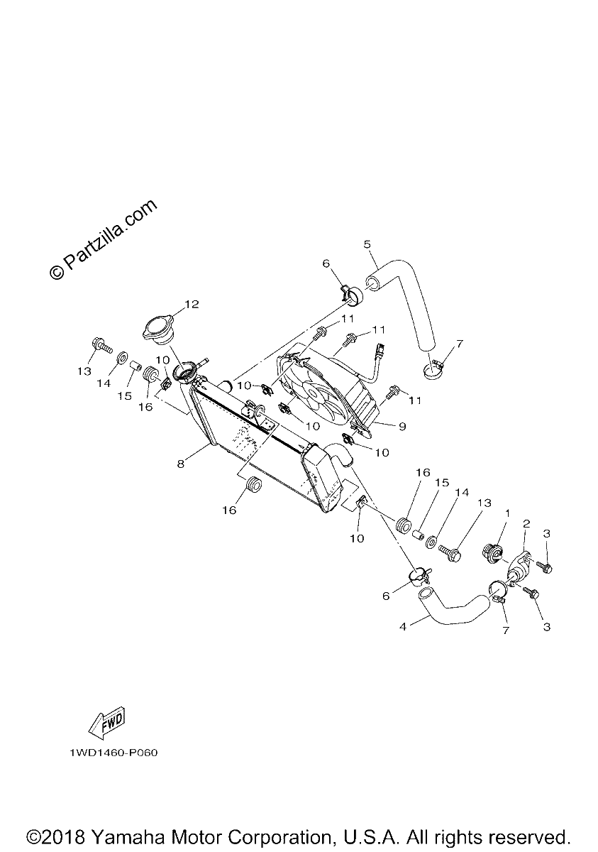 Diagrama de RADIATOR HOSE