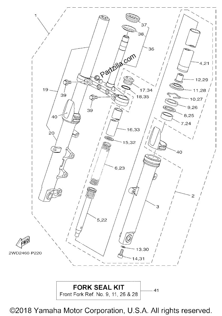 Diagrama de FRONT FORK