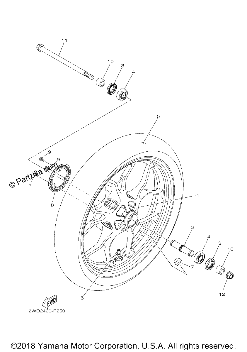 Diagrama de FRONT WHEEL