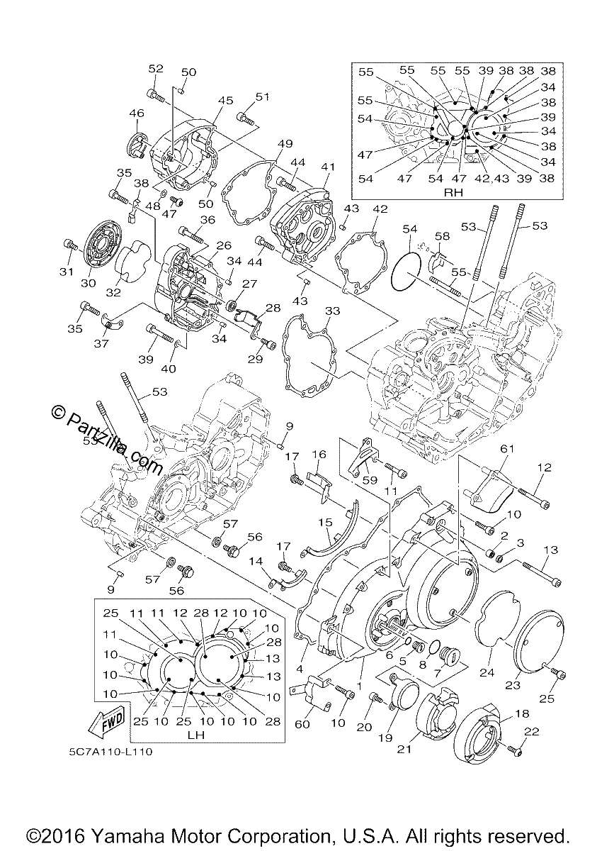 Diagrama de CRANKCASE COVER 1