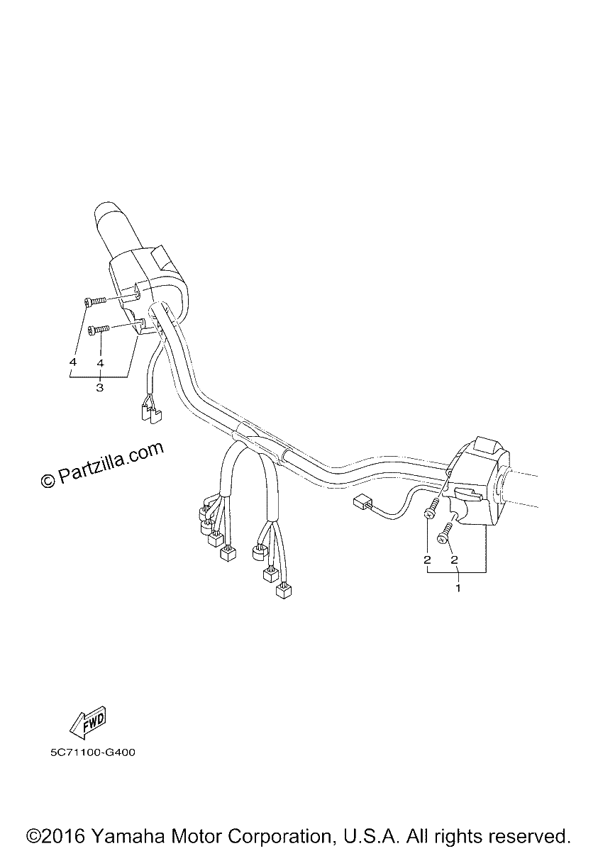 Diagrama de HANDLE SWITCH LEVER
