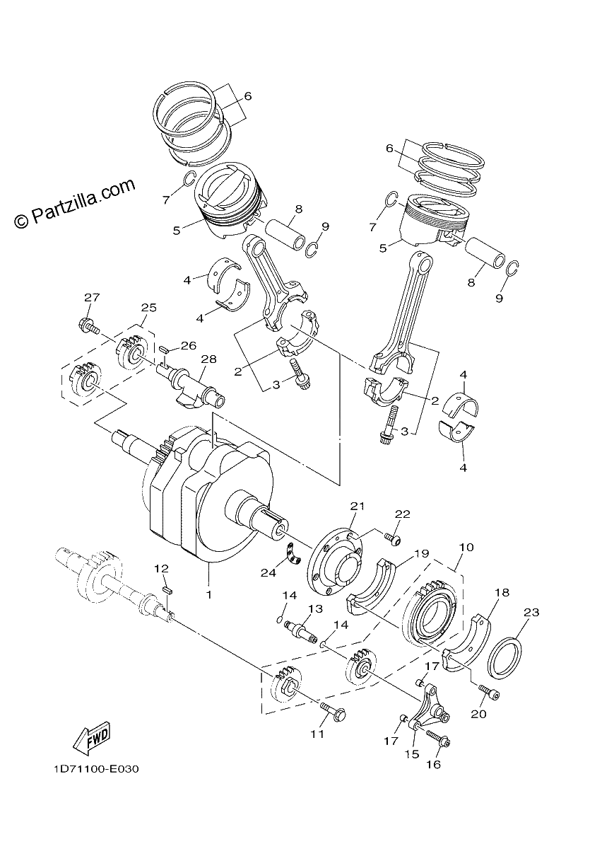 Diagrama de CRANKSHAFT PISTON