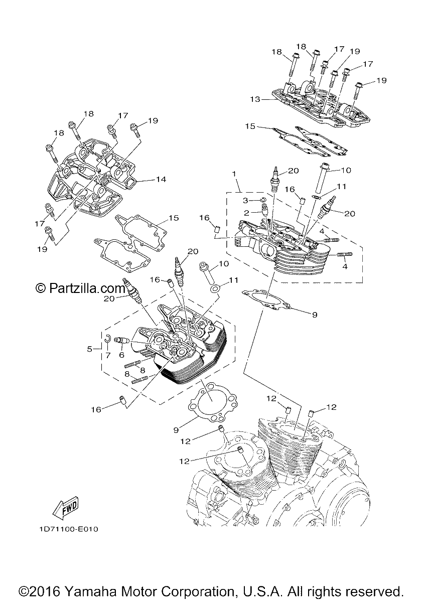 Diagrama de CYLINDER HEAD