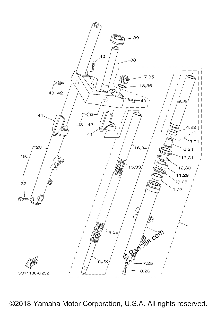 Diagrama de FRONT FORK