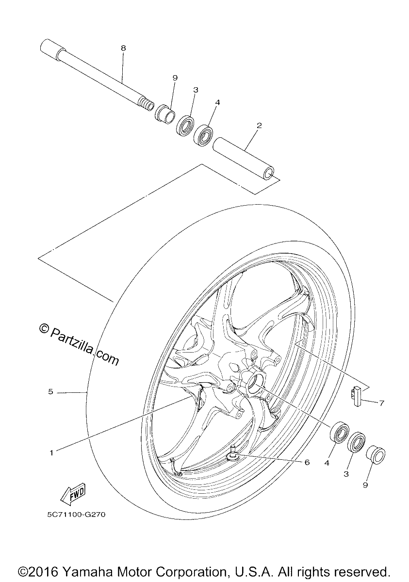 Diagrama de FRONT WHEEL