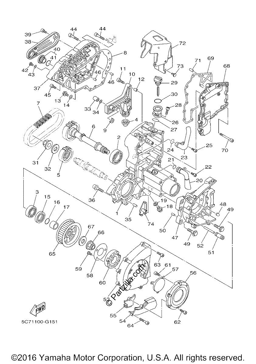 Diagrama de MIDDLE DRIVE GEAR