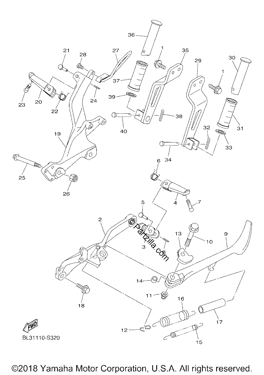 Diagrama de STAND FOOTREST