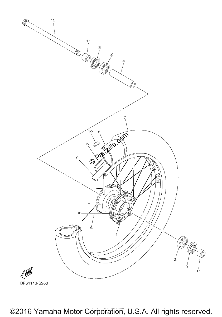 Diagrama de FRONT WHEEL