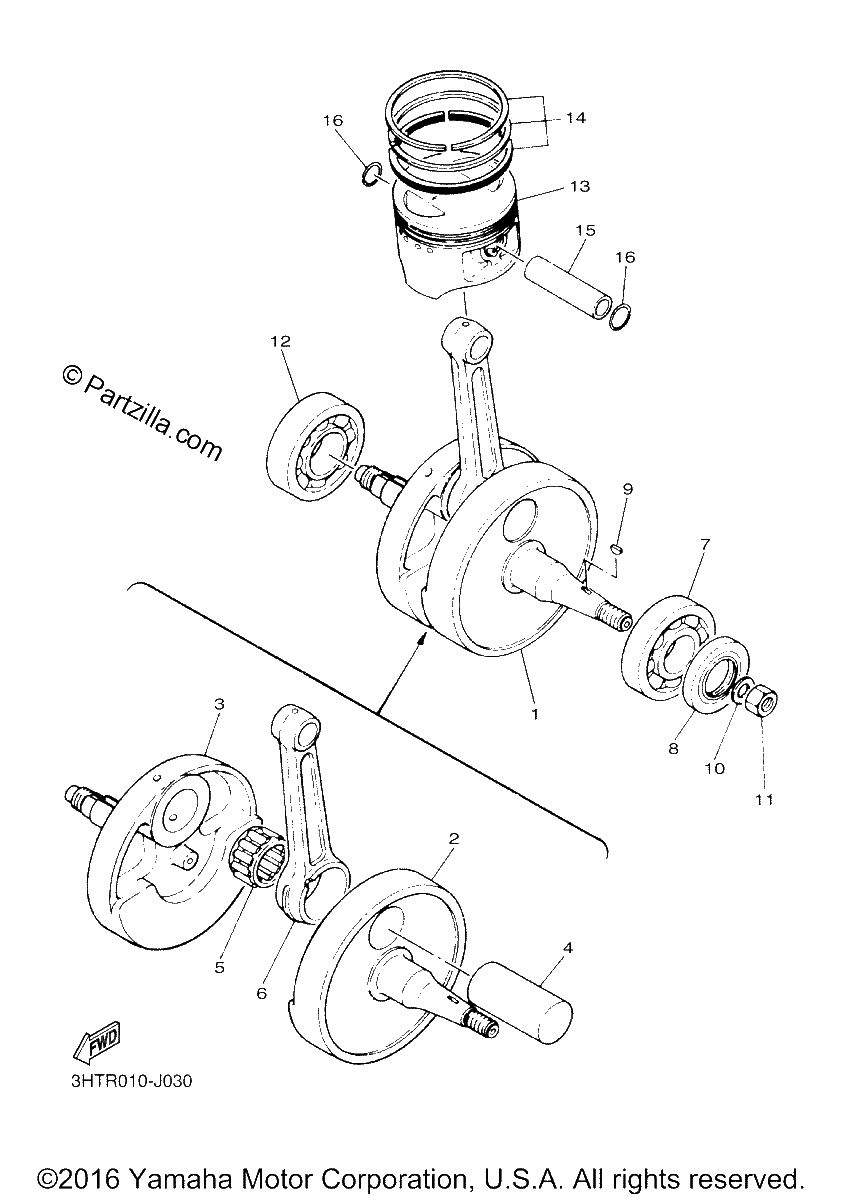 Diagrama de CRANKSHAFT PISTON