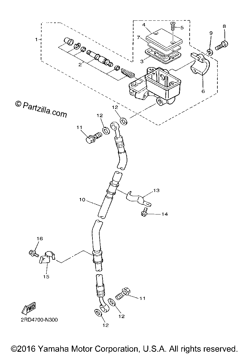Diagrama de FRONT MASTER CYLINDER