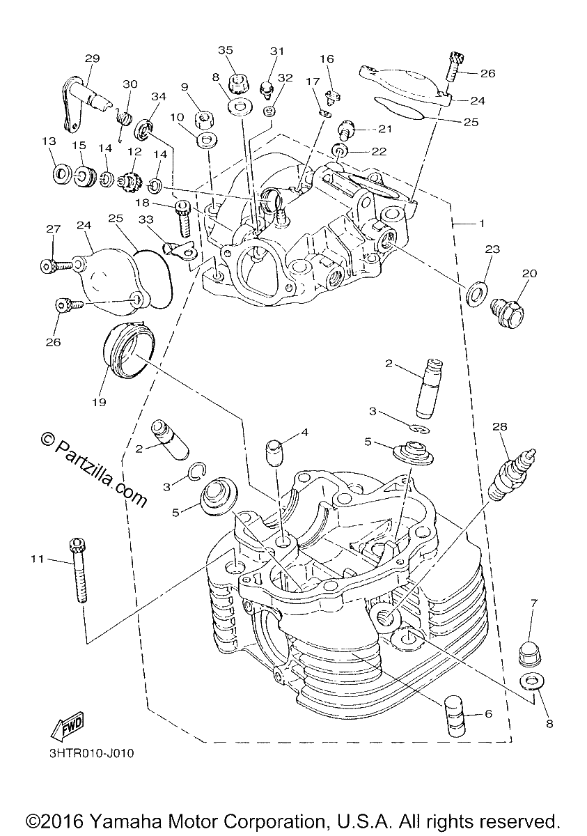 Diagrama de CYLINDER HEAD