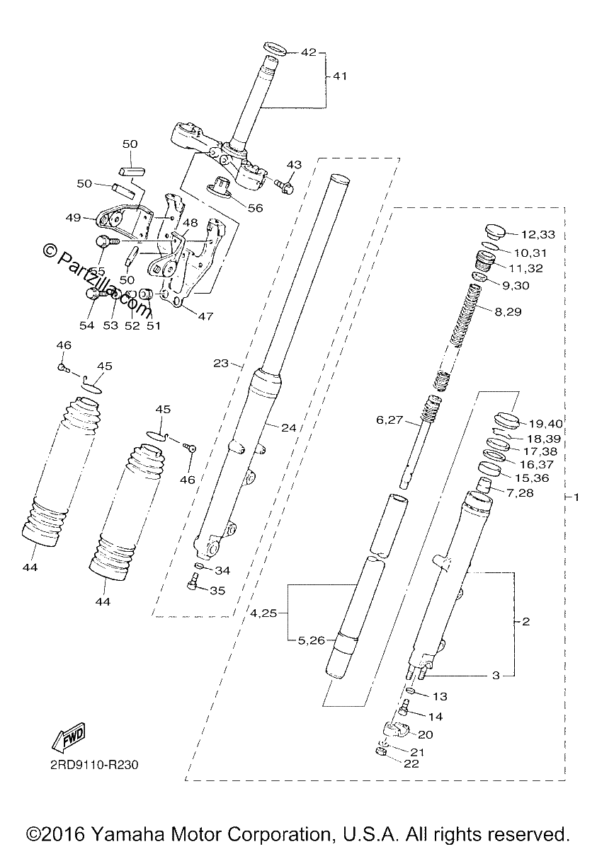 Diagrama de FRONT FORK