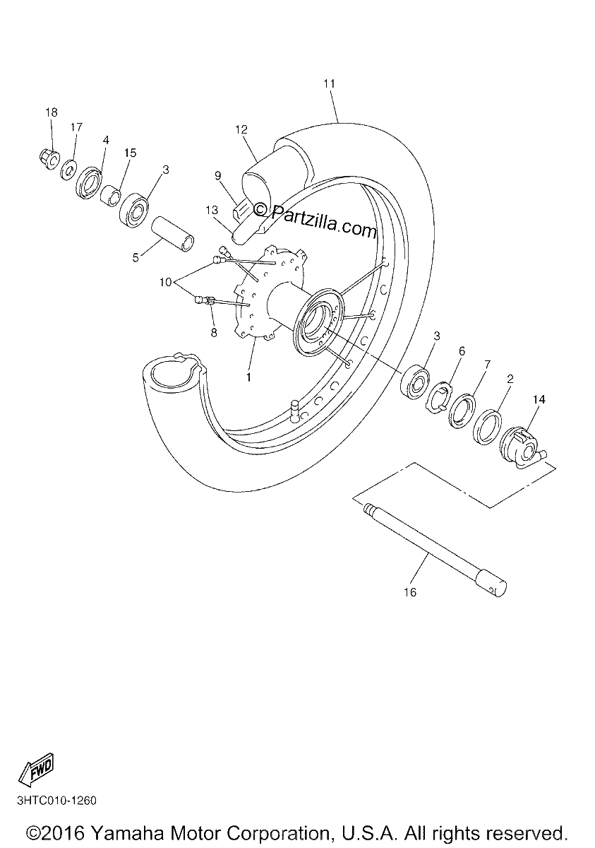 Diagrama de FRONT WHEEL
