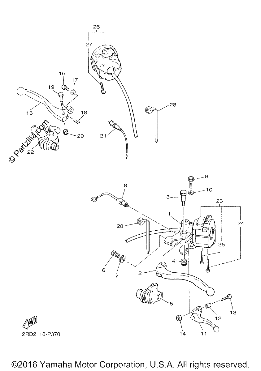 Diagrama de HANDLE SWITCH LEVER