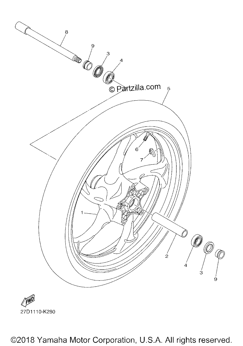 Diagrama de FRONT WHEEL