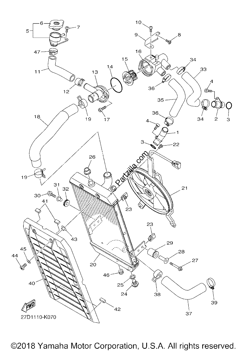 Diagrama de RADIATOR HOSE