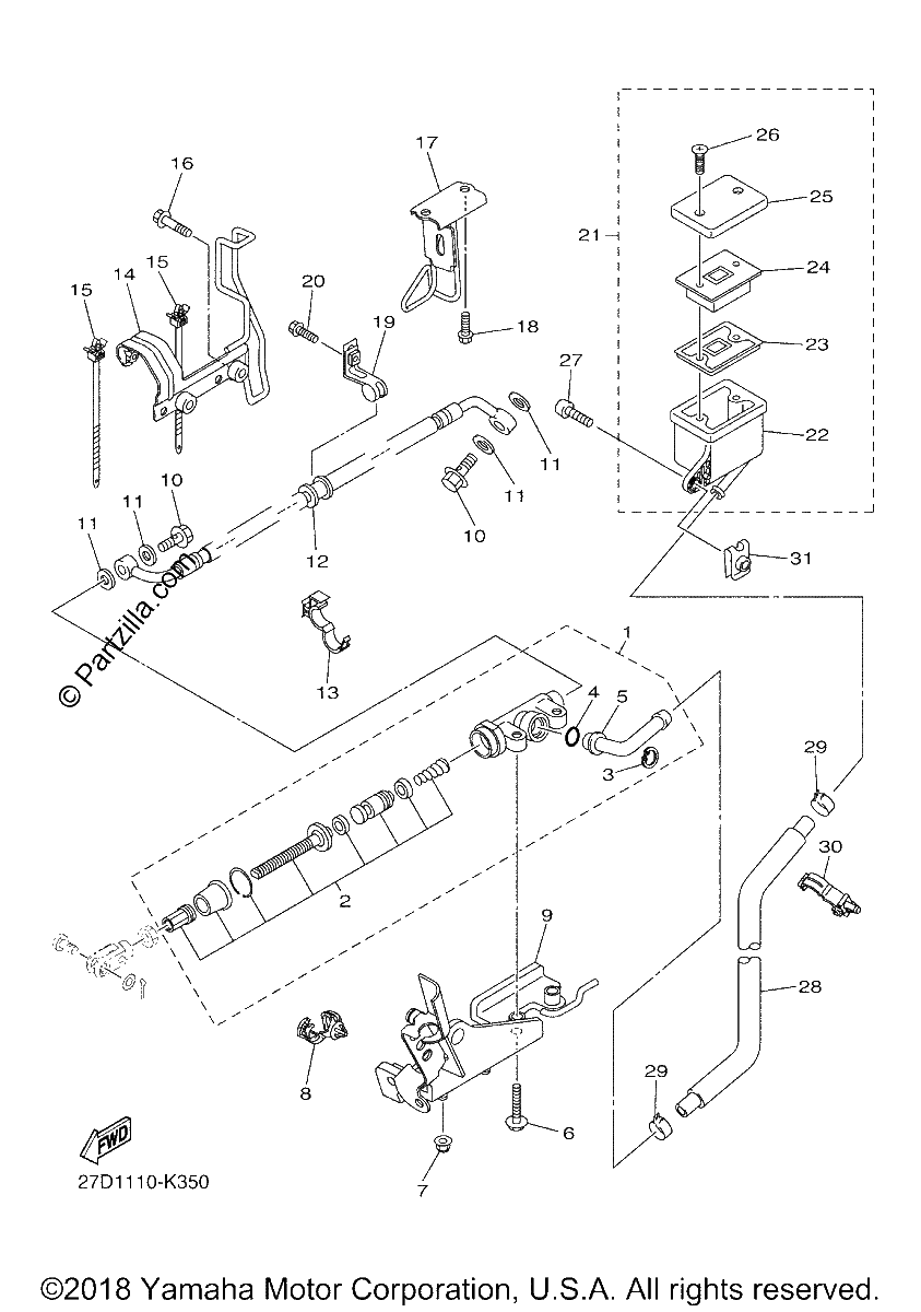 Diagrama de REAR MASTER CYLINDER