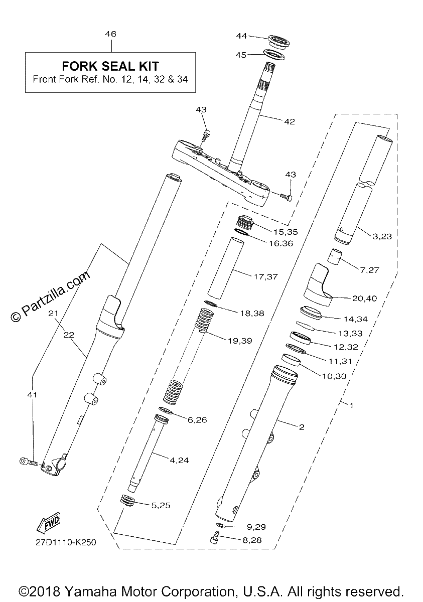 Diagrama de FRONT FORK
