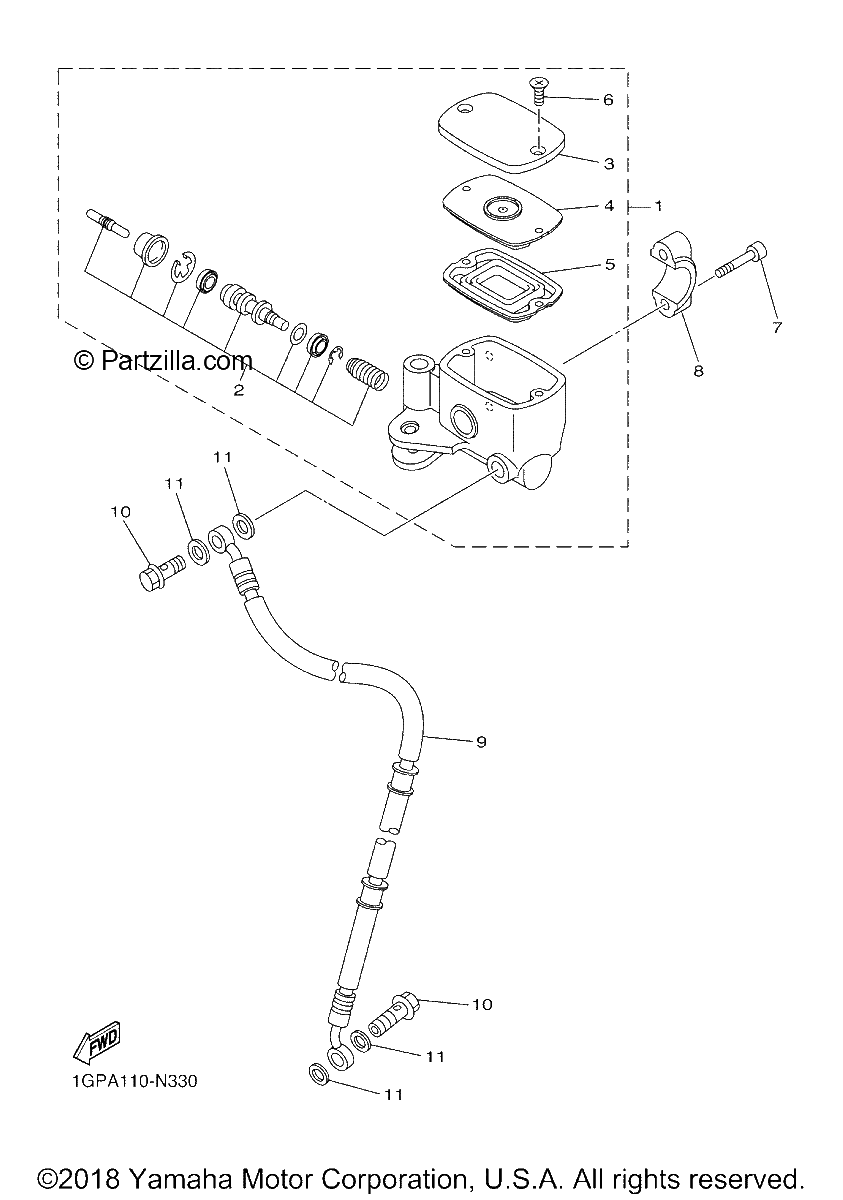 Diagrama de FRONT MASTER CYLINDER