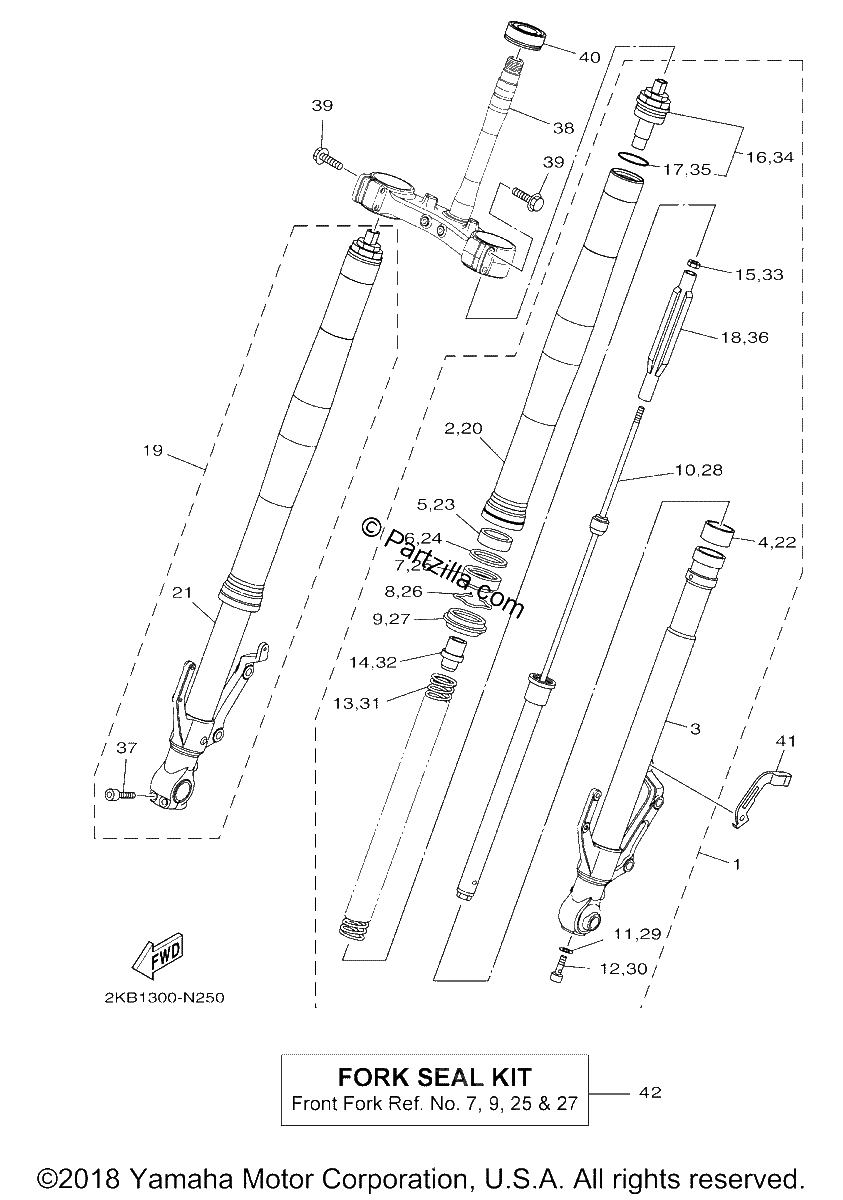 Diagrama de FRONT FORK
