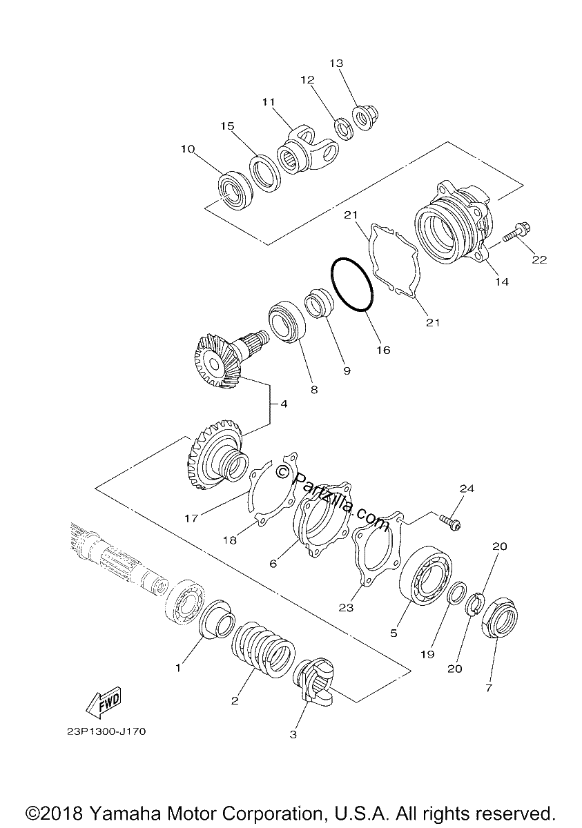 Diagrama de MIDDLE DRIVE GEAR