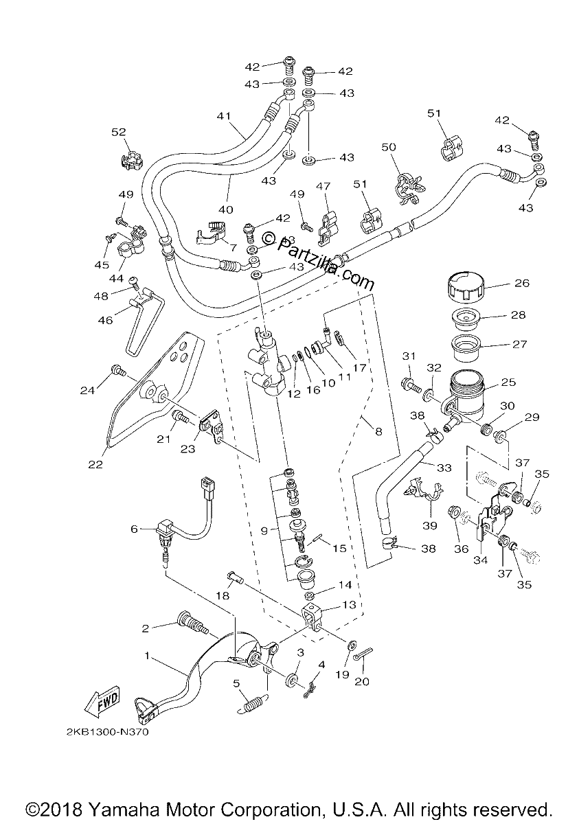 Diagrama de REAR MASTER CYLINDER