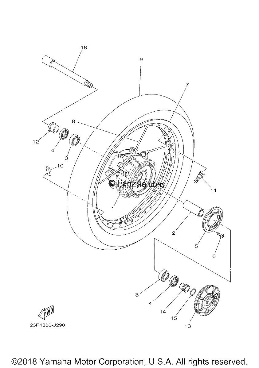 Diagrama de FRONT WHEEL