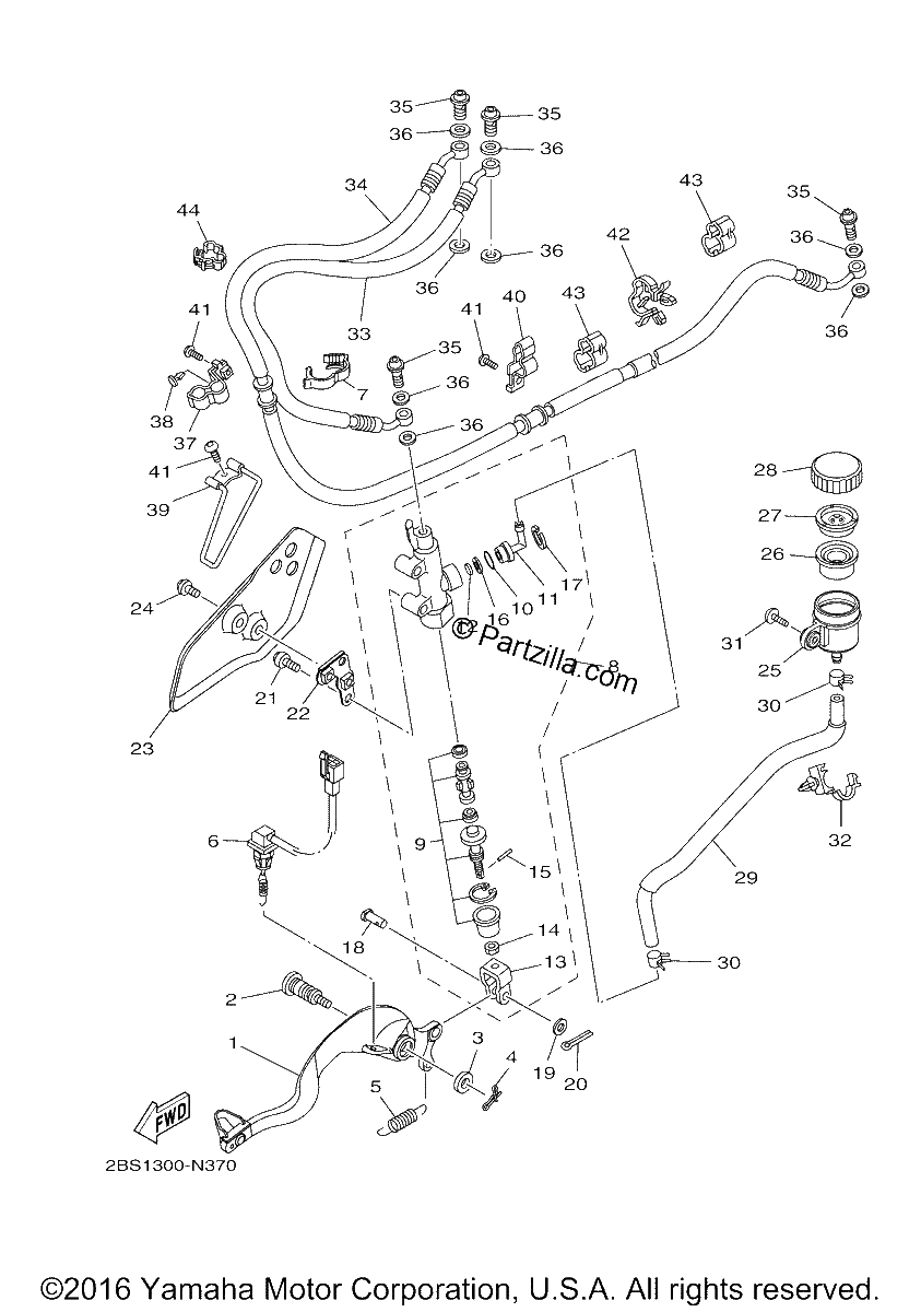 Diagrama de REAR MASTER CYLINDER