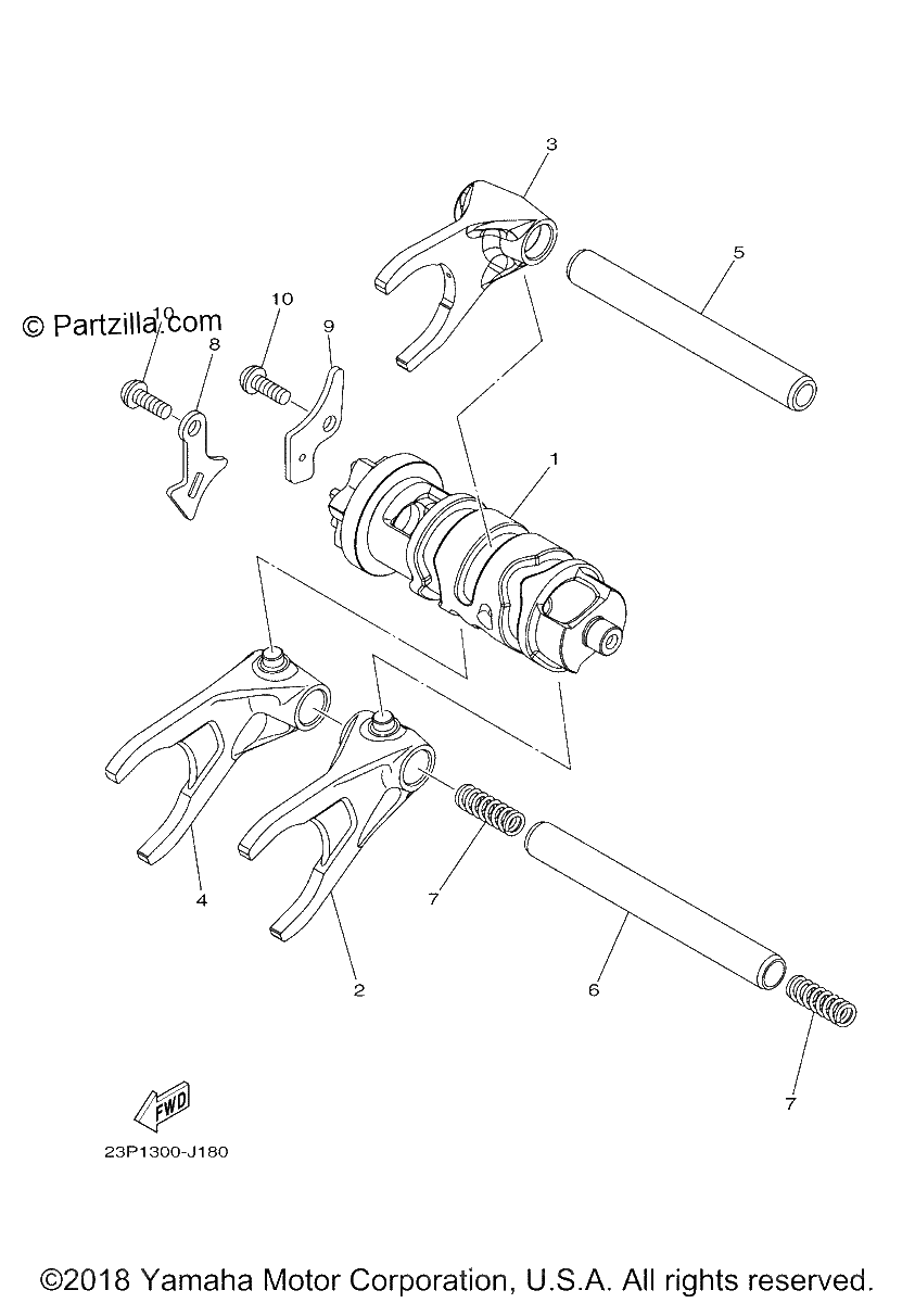Diagrama de SHIFT CAM FORK